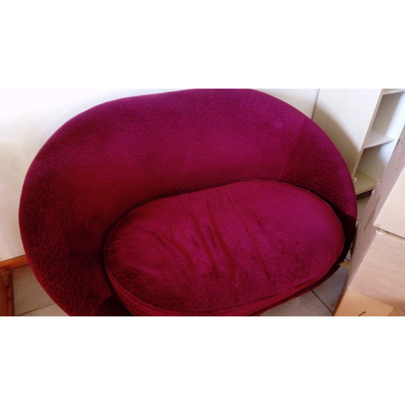belle occasion canapé bretz rose foncé fait sur mesure