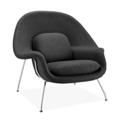 Fauteuil Noir -Le Womb Chair Relax par Eero Saarinen pour Knoll International