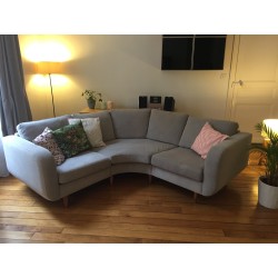 Second-hand gray corner sofa by  BoConcept