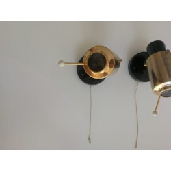 Pre;oved pair of vintage wall lamp by Jacques Biny for Lita