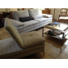 Second-hand set of a white sofa and a white chaise longue  by Meubles Sicre