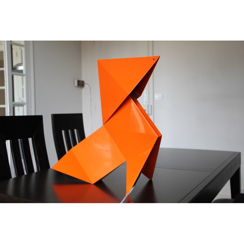 Lampe origami orange  Cocotte Leonie d'occasion