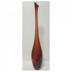 Vase de sol vintage couleur marron fumé irisé - 90 cm