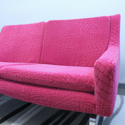 Second-hand 2 -seater sofa model of the 60s  - Completely redone