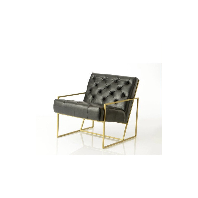 Cubic armchair in metal by Cades