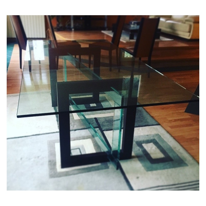 Preloved Roche Bobois dining table in glass