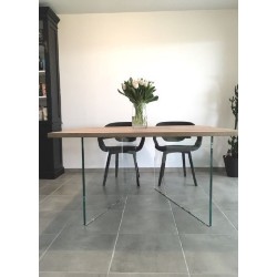 Preloved, modern solid oak dining table by Story