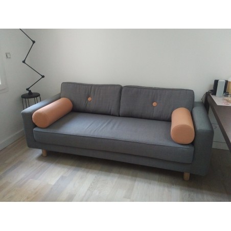 Superb preloved 3-seater gray sofa by Fest Amsterdam