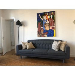 3-seater scandinavian Onkel sofa in grey color by Normann Copenhagen.