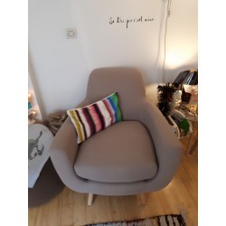 Fauteuil taupe design d'occasion