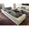 Pre-loved Roche Bobois white and grey corner sofa