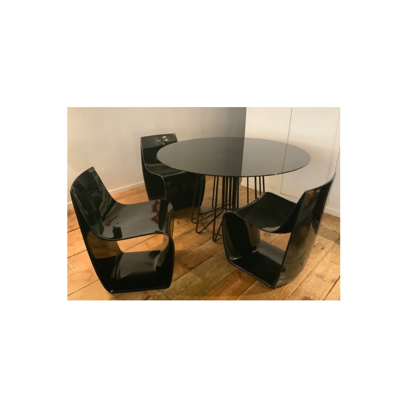 Pre-loved set of 4 chairs Sign Matt  with a table by MDF Italia