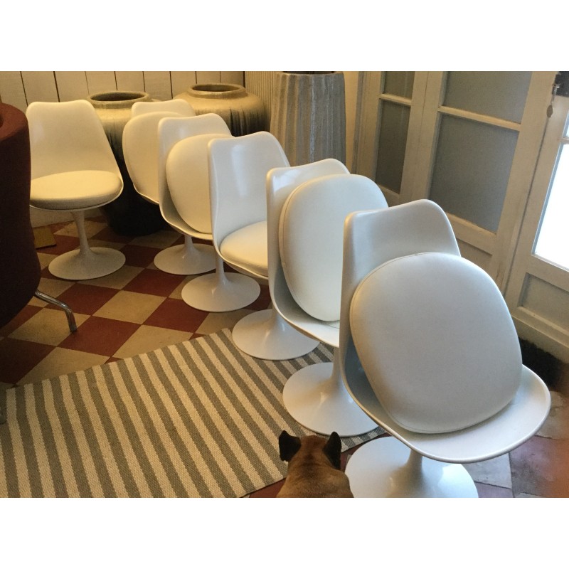Chaises occasion blanches saarinen tulipe by knoll sur so chic so design