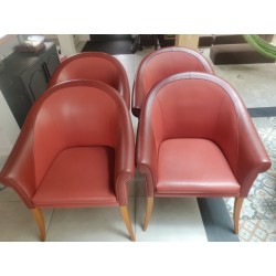 fauteuil cuir rouge poltrona frau sur so chic so design 