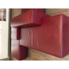 canapé modulable rouge en cuir état neuf marque poltrona frau sur le site de l'occasion so chic so design 