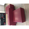 canapé modulable rouge en cuir état neuf marque poltrona frau sur le site de l'occasion so chic so design 
