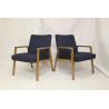Paire de fauteuils scandinaves années 60 restaurés tissu bleu sur So Chic So Design