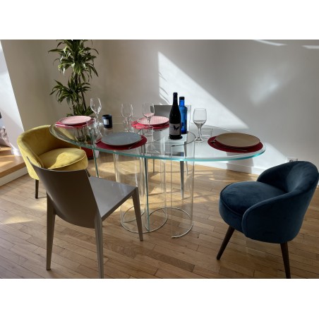 Table en verre Luxor - Design Rodolfo Dordoni- Edition exclusive FIAM sur le site de l'occasion So Chic So Design