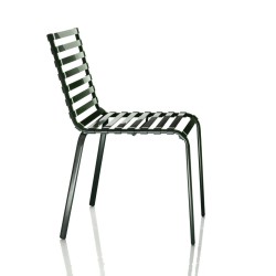 Lot de 6 chaises Striped Sedia vert bouteille sur le site de l'occasion So Chic So Design