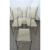 Set of 6 chrome Spaghetti chairs model 101 by Belotti for Alias ​​from the 70s and 80s