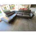 Itaca leather corner sofa