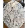 Table Tulip ovale marbre Arabsecato 198cm KNOLL