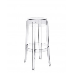 Pair of Charles Ghost stools 75 cm, Kartell