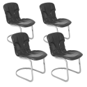 Table en marbre plus 4 chaises par Willy Rizzo