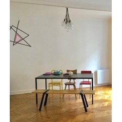 Black steel table by Héron Calligaris