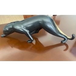 Sculpture Cougar Stretching par Loet Vanderveen