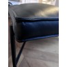 Banquette en cuir noir designer