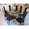 Table design verre avec 8 chaises