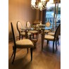 Table de salle à manger ovale en verre haute avec 8 chaises par Ego