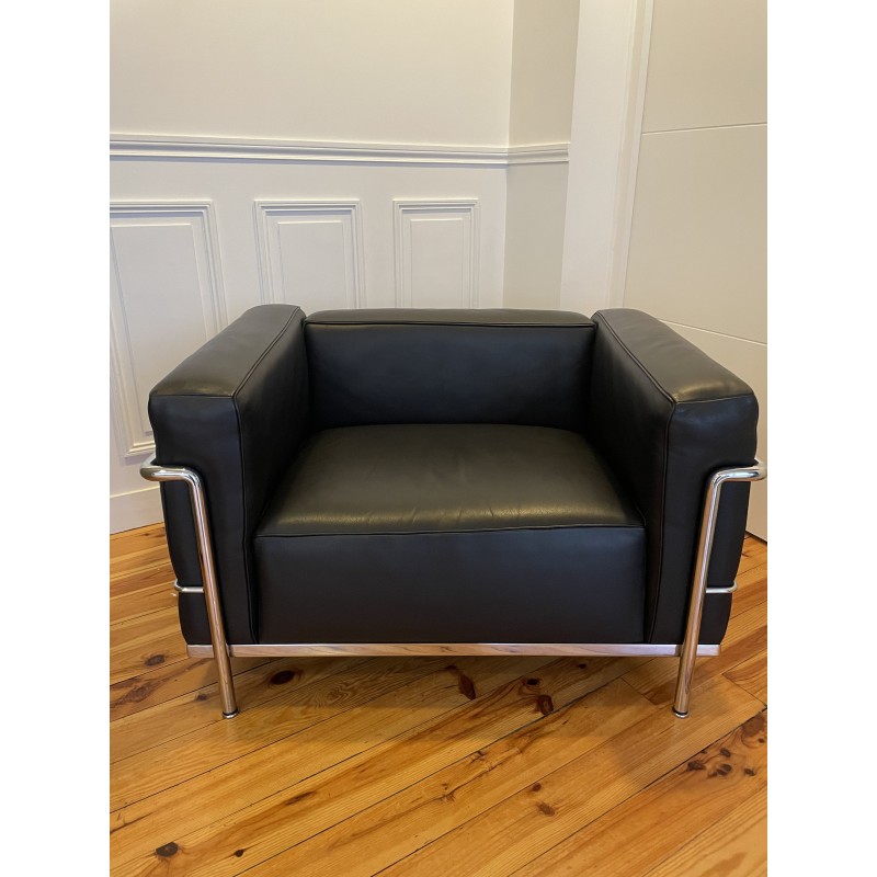 Fauteuil LC3 noir-le corbusier- Collection Cassina