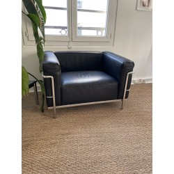 Fauteuil LC3 noir cuir - Le Corbusier