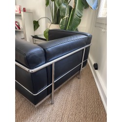 Fauteuil LC3 noir cuir - Le Corbusier