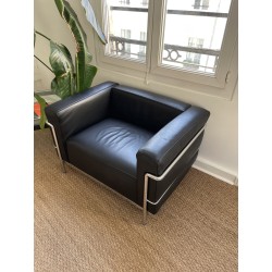 Fauteuil LC3 noir cuir - Le Corbusier