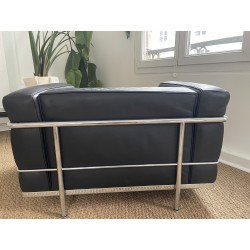 Fauteuil LC3 noir cuir - Le Corbusier