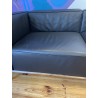 Canapé LC3 cuir noir par Le Corbusier pour Cassina