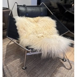 Chaise Flagline en noir par Hans Wegner