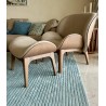 Fauteuil et son pouf assorti Perrouin style scandinave