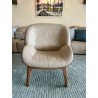 Fauteuil et son pouf assorti Perrouin style scandinave
