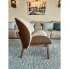 Fauteuil et son pouf assorti Perrouin style scandinave