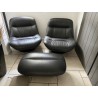 Fauteuil pivotant en cuir Manarola Ligne Roset