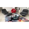 Fauteuil pivotant en cuir Manarola Ligne Roset