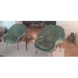 Fauteuil designer Saarinen Womb relax pour Knoll
