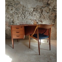 Bureau Göran Strand pour Lelangs Möbelfabrik,chaise Johannes Andersen pour Udulm Möbelfabrik,édition Samcom