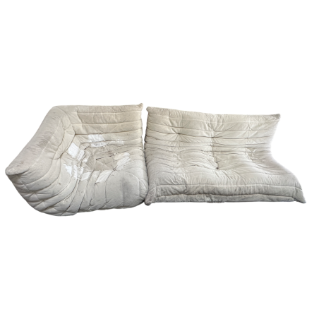 canapé 3 places et canapé d'angle en cuir alcantara Togo chez Ligne Roset