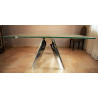 Amazing preloved Chronos glass dining table by Roche Bobois
